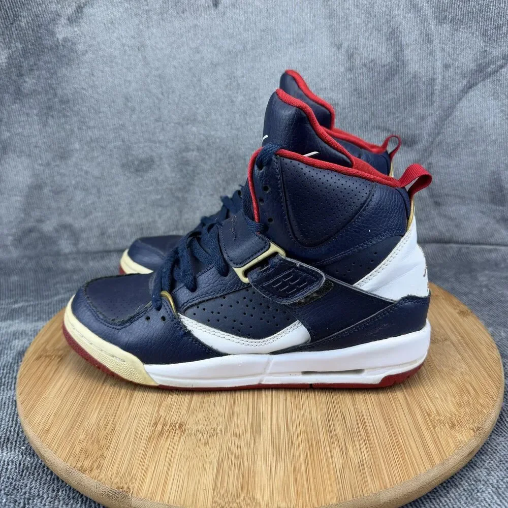 Jordan Flight Shoes Boys Size 4.5Y Blue White Basketball Sneakers CZ8768-400